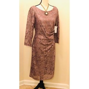 Lace and Sequin Sheath Dress